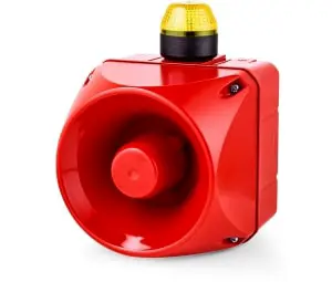 Produktfoto 1 von AUER Signal ACM LED, Stroboskop-Licht Alarm-Leuchtmelder Gelb / 113dB, 24 V ac/dc