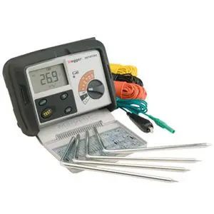 Produktfoto 1 von Megger Det4TD2 LCD Erdungsprüfgeräte-Kit CAT IV 100 V, bis 20kΩ