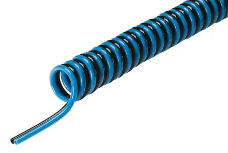Produktfoto 1 von Festo 2 m PUN Polyurethan Spiralschlauch Schwarz, Blau, Innen-Ø 4 mm 60 °C