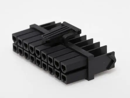 Produktfoto 1 von Molex Mini-Fit Stecker Steckverbindergehäuse 4.2 mm, 18-polig / 2-reihig Gerade, Kabel für Mini-Fit TPA2-Halterung