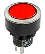 NKK YB Druckschalter Beleuchtet Ein-Ein Panel Ø 15 mm, 1-poliger Umschalter / 3A 30 V dc 125 V ac, IP65