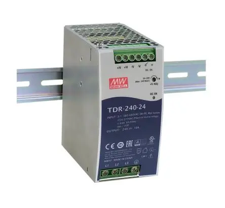 Produktfoto 1 von MEAN WELL TDR DIN-Schienen Netzteil Geschalteter Modus 780 V dc, 550V ac Wechselstrom/Gleichstrom / 5 A 48V dc DC 240 W