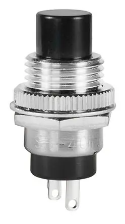 Produktfoto 1 von NKK SB Druckschalter Ein-Aus Ø 12.5 mm, 1 Öffner / 3A 125 V ac