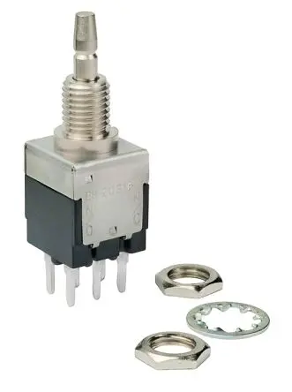 Produktfoto 1 von NKK EB Druckschalter Ein-Ein Ø 6.4 mm, 2-poliger Umschalter / 3A 28 V dc 125 V ac