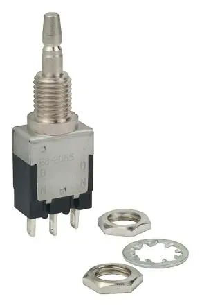 Produktfoto 1 von NKK EB Druckschalter Ein-Ein Ø 6.4 mm, 1-poliger Umschalter / 3A 28 V dc 125 V ac