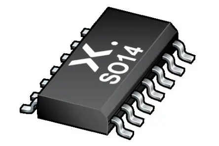 Produktfoto 1 von Nexperia Logikgatter, 4-Elem., ODER, 74LVC, CMOS, 24 mA, 14-Pin, SO, 2 Schmitt-Trigger-Eingang
