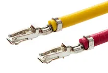 Produktfoto 1 von Molex 201195 Crimp-Anschlussklemme für Kabel-Platinen-Steckverbindersystem, Buchse Crimpbefestigung 26 AWG, Mattes Zinn