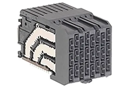 Produktfoto 1 von Molex 172730, 1.9 mm Backplane-Steckverbinder 3 Paare, 48-polig Buchse, 6-reihig, gewinkelt 8