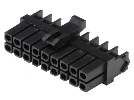 Produktfoto 1 von Molex Micro-Fit Stecker Steckverbindergehäuse 3 mm, 18-polig / 2-reihig Gerade, Kabel für Micro-Fit TPA 172953,