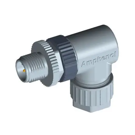 Produktfoto 1 von Amphenol Industrial SR7001 20.1 mm M12 Rundsteckverbinder Stecker 4-polig Stecker 4A Kabel IP67