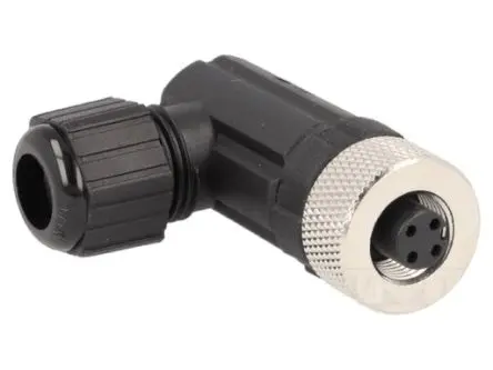 Produktfoto 1 von Amphenol Industrial SR7001 18.6 mm M12 Rundsteckverbinder Buchse 4-polig Buchse 4A Kabel IP67