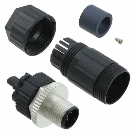 Produktfoto 1 von Amphenol Industrial M 20.1 mm M12 Rundsteckverbinder Stecker 5-polig Stecker 4A Kabel IP67