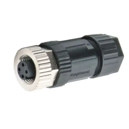 Produktfoto 1 von Amphenol Industrial SL7001 18.6 mm M12 Rundsteckverbinder Buchse 8-polig Buchse 2A Kabel IP67