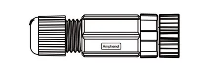 Produktfoto 1 von Amphenol Industrial SL7001 16.7 mm M8 Rundsteckverbinder Buchse 4-polig Buchse 3A Kabel IP67