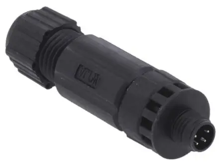 Produktfoto 1 von Amphenol Industrial SL7001 16.7 mm M8 Rundsteckverbinder Stecker 4-polig Stecker 3A Kabel IP67
