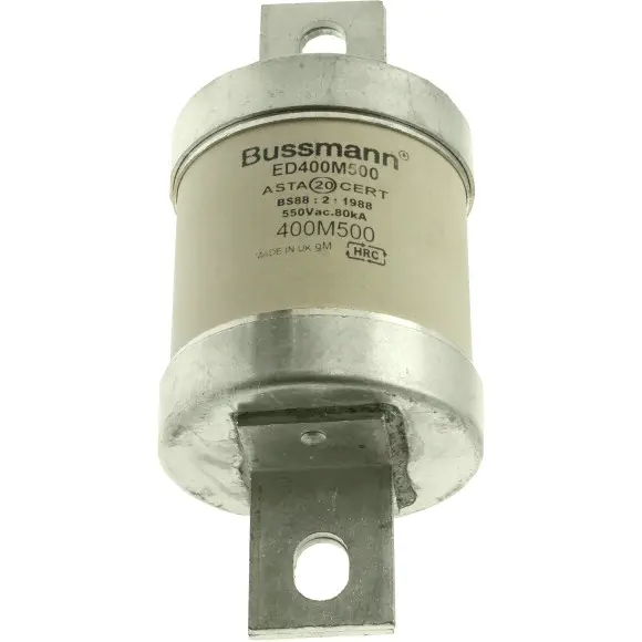 Produktfoto 1 von Eaton Bussmann Sicherung mit Schraublaschen, 550V ac / 500A, gG BS 88, IEC 60269, Lochabstand 114mm