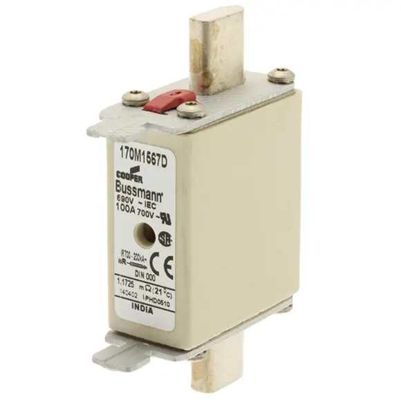 Produktfoto 1 von Eaton Bussmann Sicherungseinsatz NH000, 690V / 100A T, aR CE, CSA, IEC 60269, UL