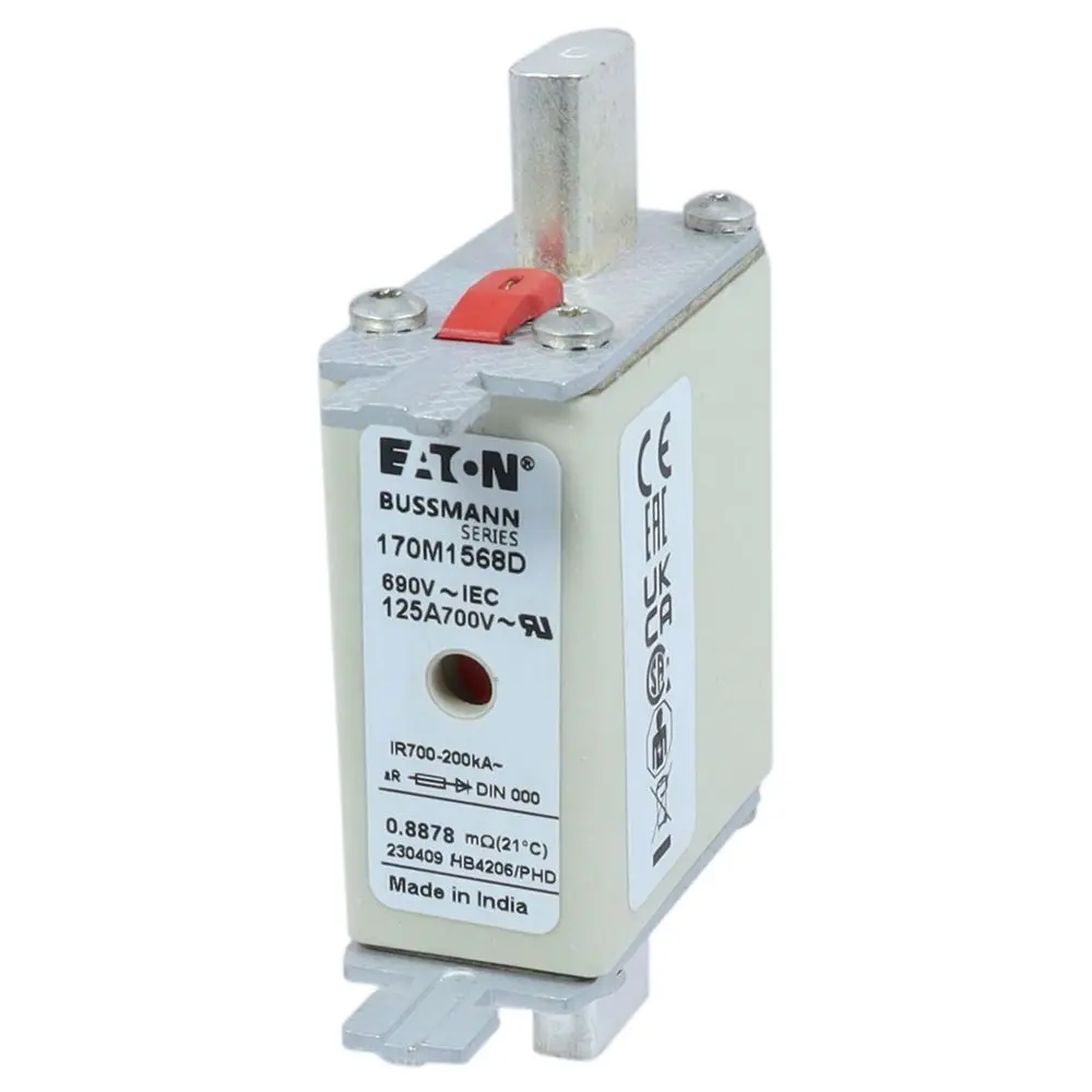 Produktfoto 1 von Eaton Bussmann Sicherungseinsatz NH000, 690V / 125A T, aR CE, CSA, IEC 60269, UL