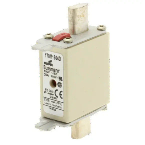 Produktfoto 1 von Eaton Bussmann Sicherungseinsatz NH000, 690V / 50A T, gR CE, CSA, IEC 60269, UL