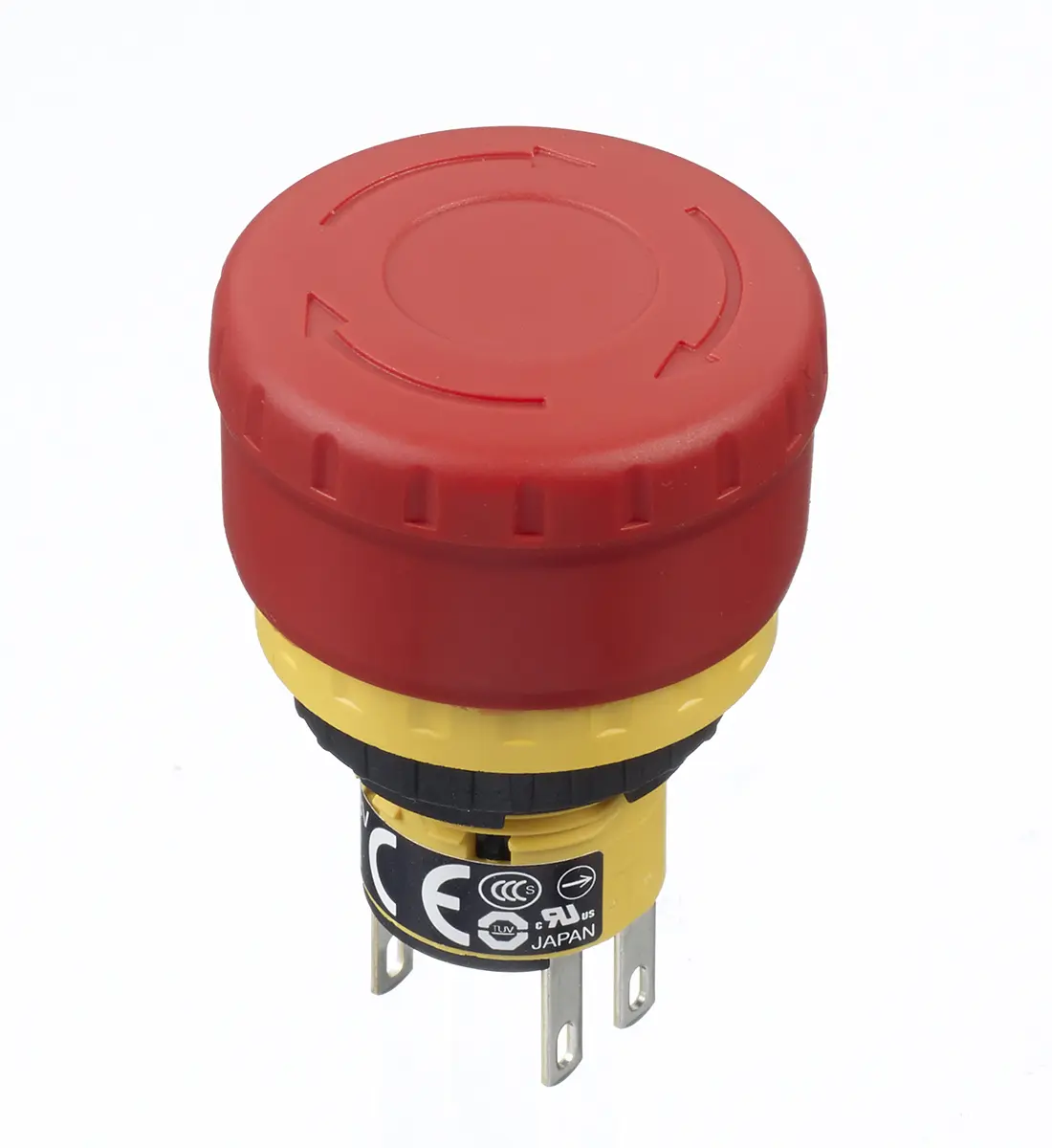 Produktfoto 1 von Idec XA Not-Aus-Drucktaster, Panel, Ø 16 mm, 2 Öffner, Rot IP65, IP40, Drehfreigabe
