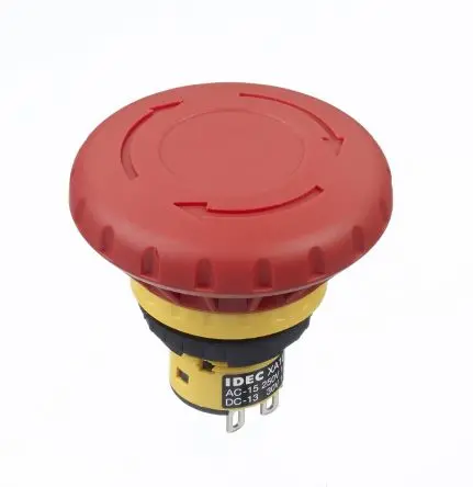 Idec XA Not-Aus-Drucktaster, Frontplattenmontage, Ø 16 mm, 2 Öffner, Rot IP65, IP40, Drehfreigabe