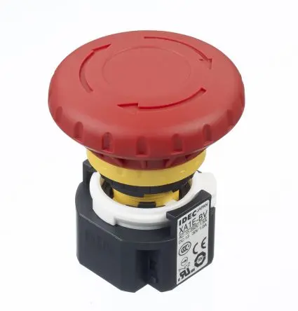 Produktfoto 1 von Idec XA Not-Aus-Drucktaster, Panel, Ø 16 mm, Rot IP65, x 48.5 mm