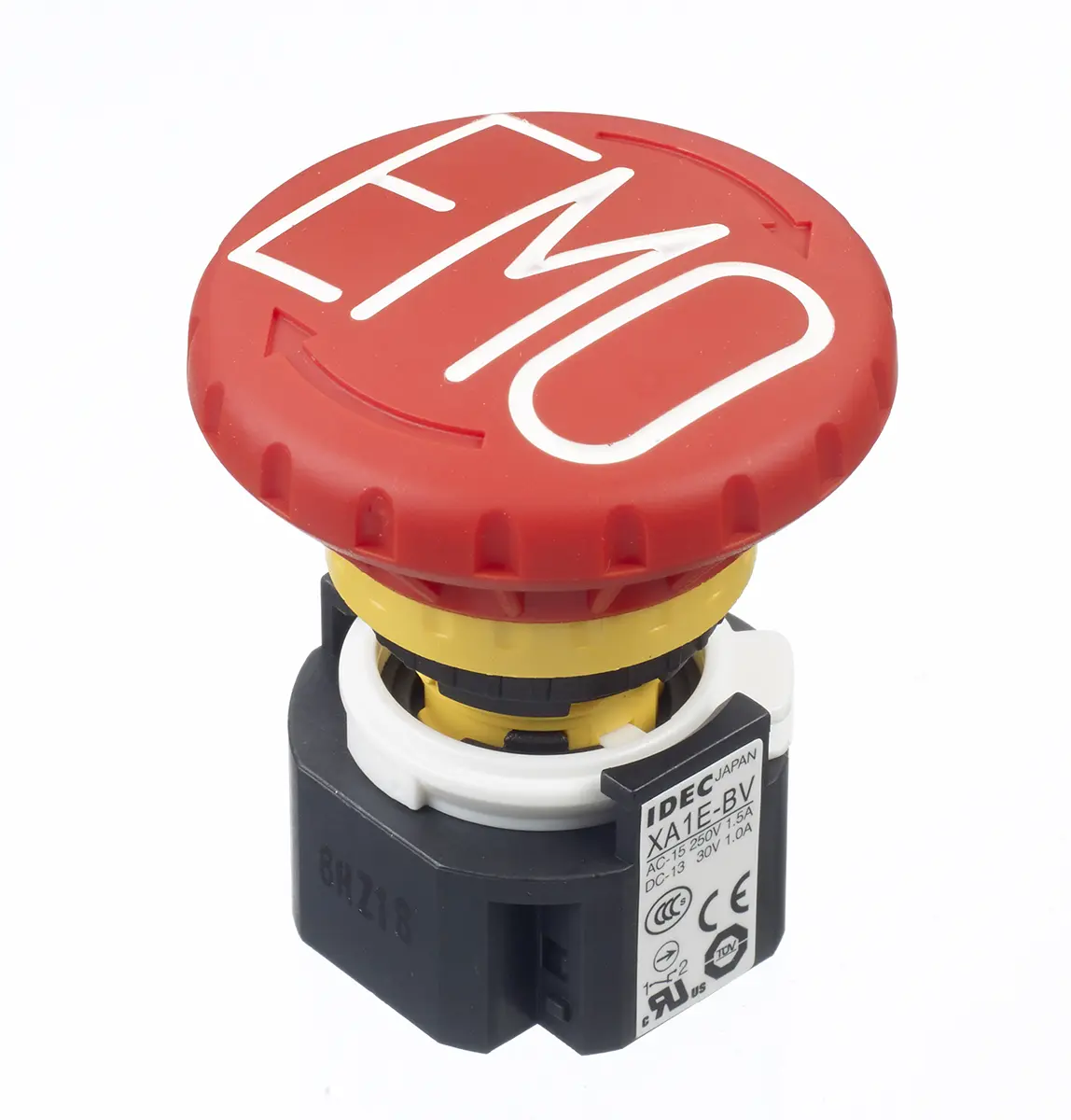 Produktfoto 1 von Idec XA Not-Aus-Drucktaster, Panel, Ø 16 mm, 3 Öffner, Rot IP65, Drehfreigabe