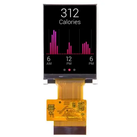 Produktfoto 1 von Displaytech TFT-LCD-Anzeige 55.88 mm MCU, RGB Touchscreen Ohmsch, 34 x 45 mm LED
