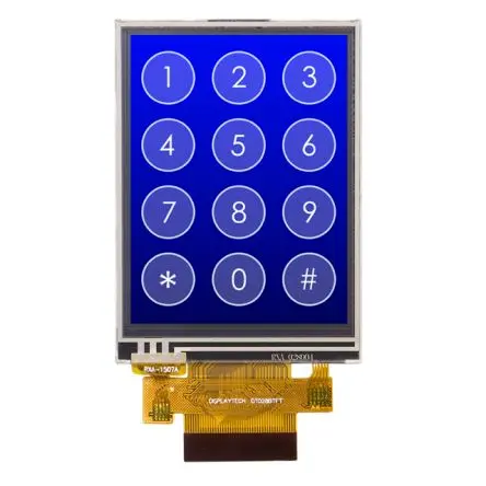 Produktfoto 1 von Displaytech TFT-LCD-Anzeige 2.8 Zoll SPI, 16 Bit, 18 Bit, 8-Bit, 9 Bit Touchscreen Ohmsch, 240 x 320 pixel, 43 x 58 mm