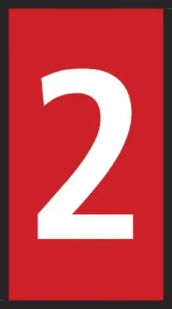 Produktfoto 1 von HellermannTyton WIC0 Kabelmarkierung Schnappbefestigung, Beschriftung: 2, Weiß Rot, Ø 0.8 mm - 2.2 mm, 3 mm x 5mm