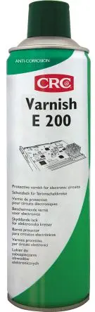 Produktfoto 1 von CRC Varnish E 200 Schutzlack Acryl Harz Leiterplatte, Elektronik Opak, Zerstäuber 80kV/mm 400 ml