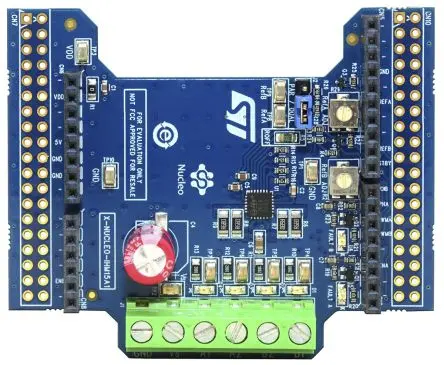 Produktfoto 1 von STMicroelectronics STSPIN840 Entwicklungsbausatz Spannungsregler, Dual Brush DC Motor Driver Erweiterungsplatine