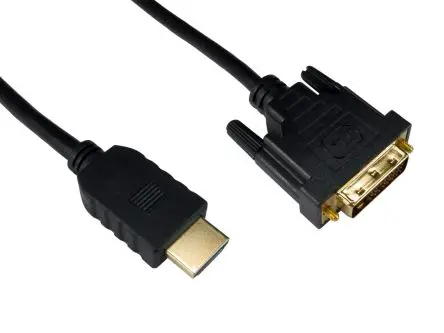 Produktfoto 1 von RS PRO HDMI-Kabel A DVI-D Dual Link Stecker B DVI-D Stecker, 5 m, Schwarz