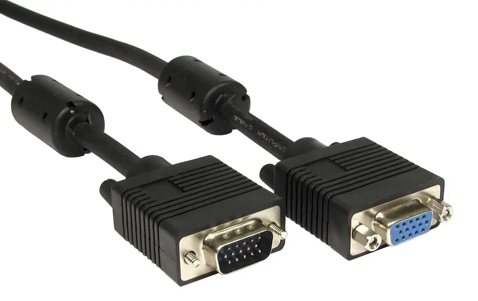 Produktfoto 1 von RS PRO CDEX VGA-Kabel A VGA / Stecker B VGA / Buchse, 10 m Polyvinylchlorid Schwarz