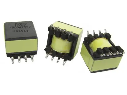 Produktfoto 1 von Wurth Elektronik Printtrafo, Trafo 36 V dc / 7 V 1 Ausg. 9.5 mm x 10.54mm x 9.78 mm Oberfläche