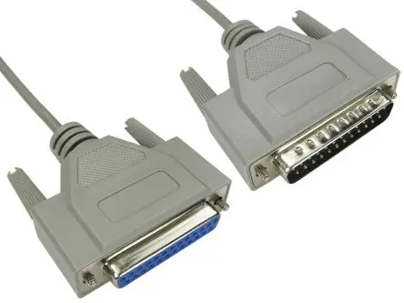 Produktfoto 1 von RS PRO SL Serielles Kabel / D-Sub, 25-polig Stecker / DB25-Stecker Buchse, 6 m Polyvinylchlorid, Grau, CE, REACH