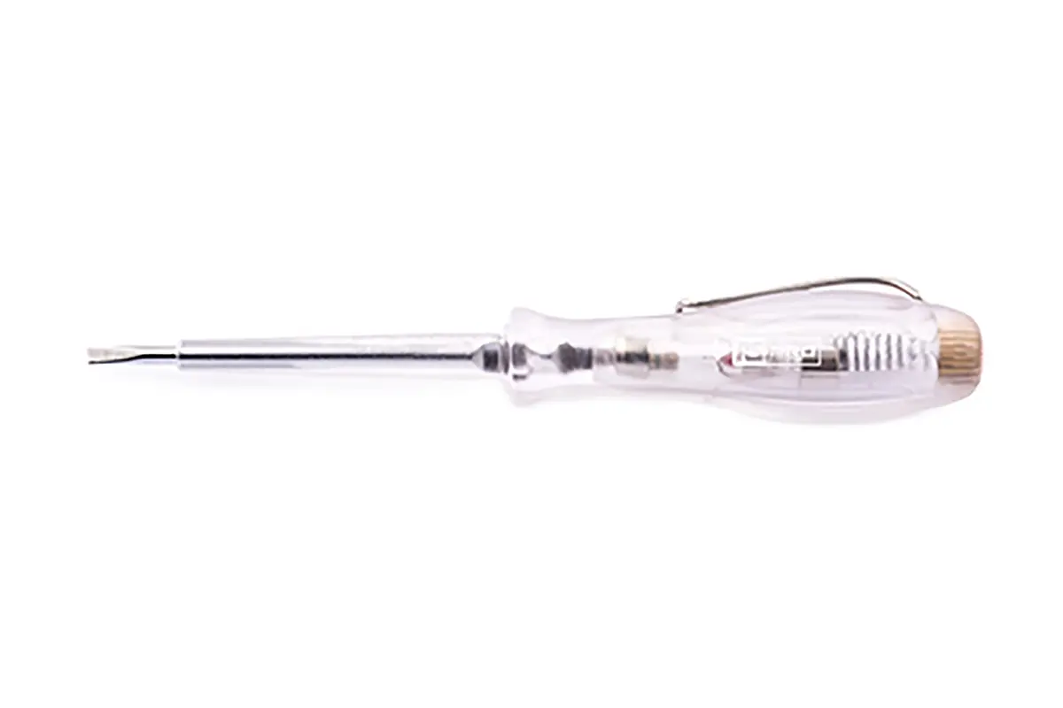 Produktfoto 1 von RS PRO Phasenprüfer, Ges.L. 140 mm, Klingen L. 75 mm, Spitze 3 mm, max. 250V