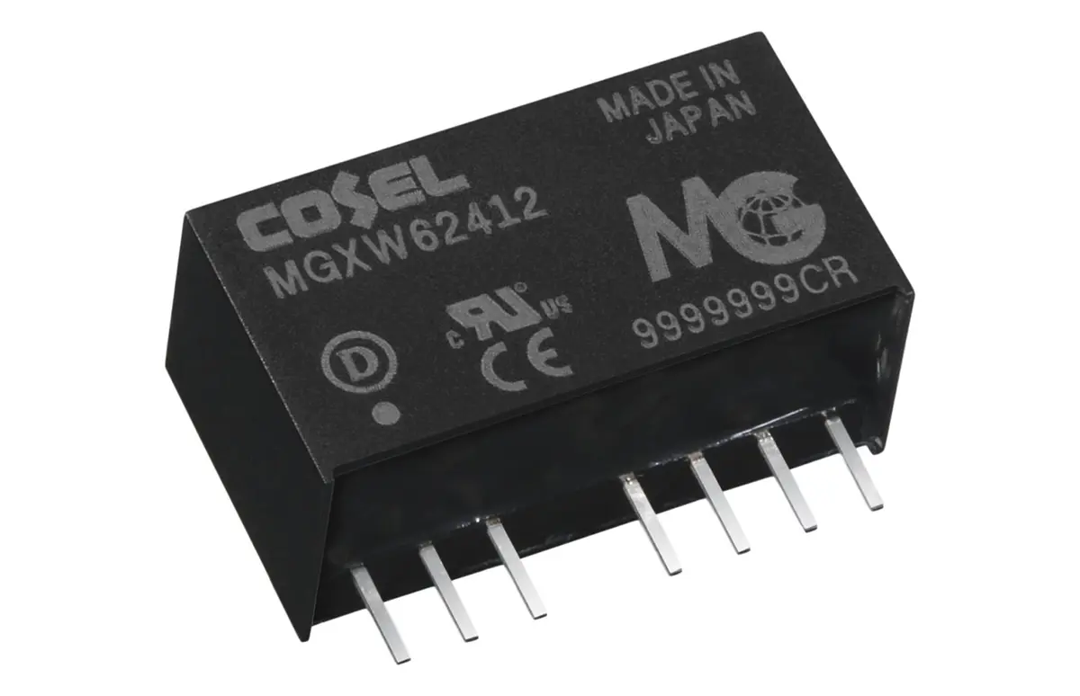 Cosel MGXW6 DC/DC-Wandler 6W 24 V dc IN, ±12V dc OUT / 250mA Durchsteckmontage 1kV dc isoliert