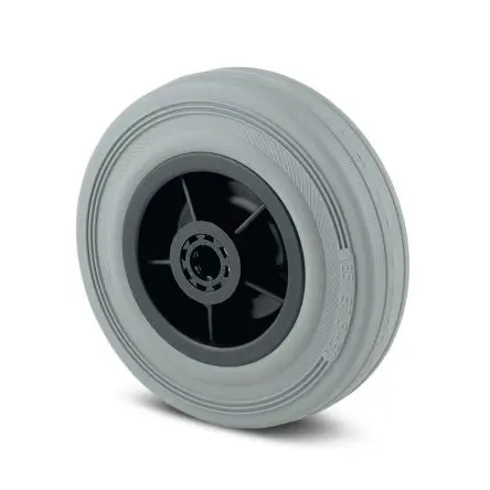 Produktfoto 1 von Tente Rollwagenrolle Grau, Mat. Gummi, 150 kg Ø 100 mm, B. 35 mm