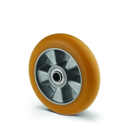 Produktfoto 1 von Tente Rollwagenrolle Gelb, Mat. Polyurethan, 1600 kg Ø 200 mm, B. 50 mm