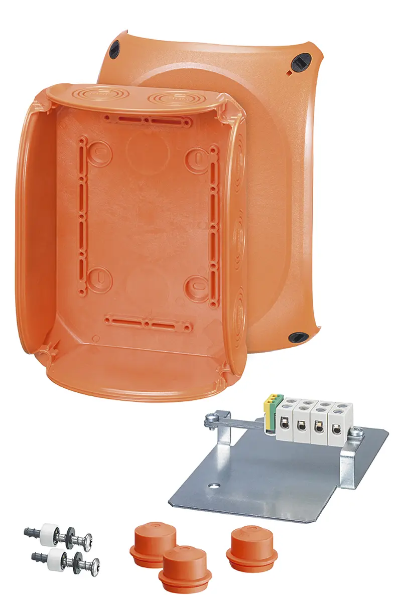 Produktfoto 1 von HENSEL Polycarbonat Abzweigdose Orange IP66, IP65 5 Breite 92 mm Höhe 210 mm Länge 155 mm