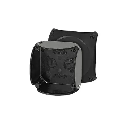 Produktfoto 1 von HENSEL KF Polycarbonat Abzweigdose Schwarz IP66, IP67 IEC 60754-2 Breite 93mm Höhe 62 mm Länge 93 mm