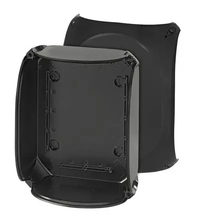 Produktfoto 1 von HENSEL KF 2500 C Polycarbonat Abzweigdose Schwarz RAL 9011 IP69, IP67, IP66 Breite 255mm Höhe 205 mm Länge 205 mm