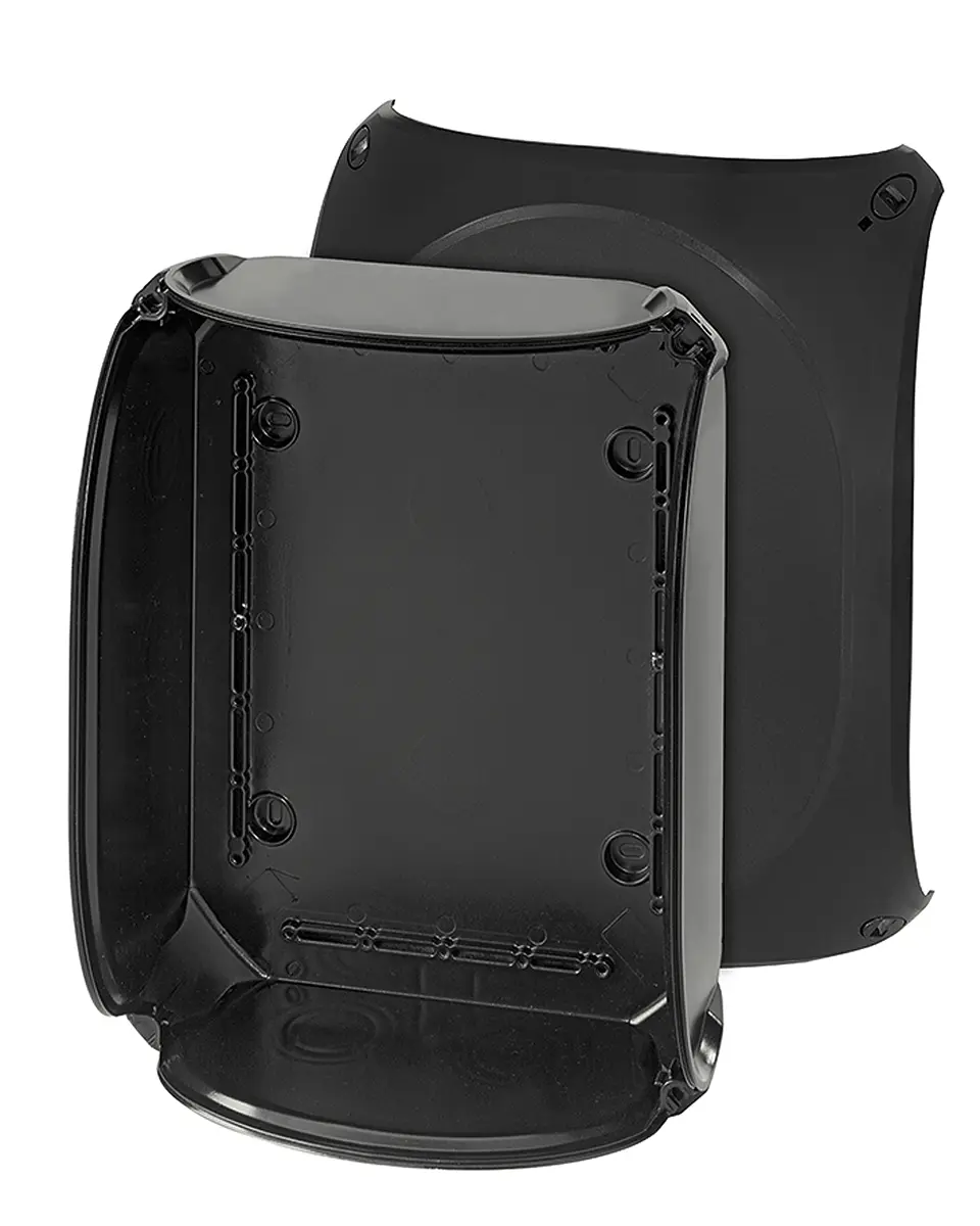Produktfoto 1 von HENSEL KF 3500 C Polycarbonat Abzweigdose Schwarz, Schwarz RAL 9011 IP66, IP69, IP40 Breite 295 mm Höhe 225 mm Länge 225