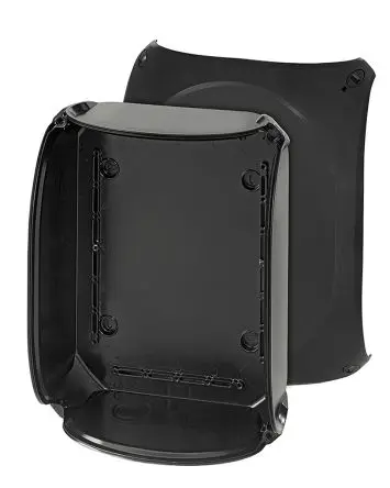 Produktfoto 1 von HENSEL KF 3500 C Polycarbonat Abzweigdose Schwarz RAL 9011 IP66, IP69, IP67 Breite 295mm Höhe 225 mm Länge 225 mm