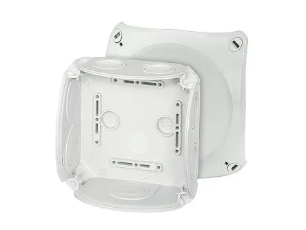 Produktfoto 1 von HENSEL Polypropylen Abzweigdose Grau IP66, Ø 20 mm Breite 77mm Höhe 130 mm Länge 130 mm