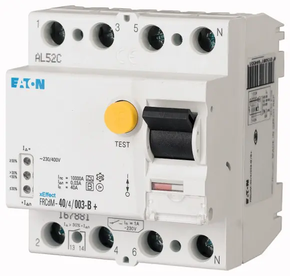 Produktfoto 1 von Eaton RCCB, 4-polig, 40A, 300mA Typ B FRCdM