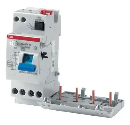 Produktfoto 1 von ABB DDA200 Fehlerstrom-Schutzeinrichtung, 4-polig, 25A, 30 mA Typ AC IEC/EN 61008, RoHS