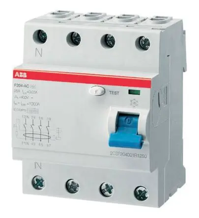 Produktfoto 1 von ABB FH200 FI-Schutzschalter, 4-polig, 63A, 30 mA Typ AC IEC/EN 61008