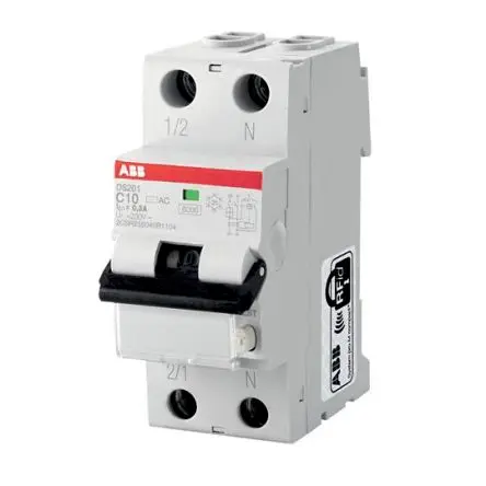 Produktfoto 1 von ABB DS201 DS201 FI/LS-Schalter (RCBO) 16A, 1-polig Typ C, Empfindlichkeit 30 mA
